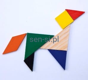 puzzle TANGRAM kolorowy