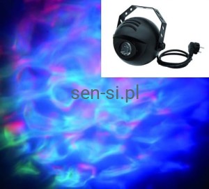 Lampa LED z efektem wody