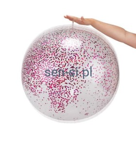 Piłka dmuchana z brokatem 60 cm.